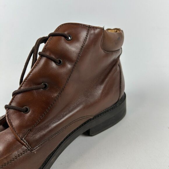 Bostonian Strada Made in‎ Italy Brown Lace Up Boots Size 13 Men\'s Leather main image 4